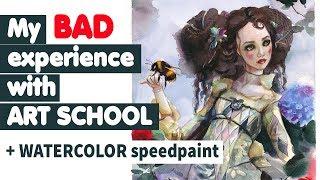 ART SCHOOL EXPERIENCE + Watercolor Speedpaint