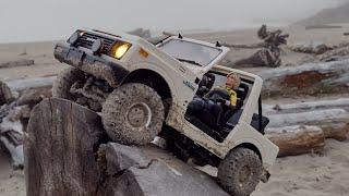 WPL C74-1 SUZUKI JIMNY FOGGY OREGON COAST SANDY TRAILING ADVENTURE #wpl #suzuki #jimny