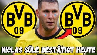 BVB: Gerade bestätigt! Niemand hat es erwartet! Niklas Süle hat seine Zukunft entschieden! #bvb