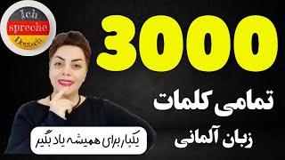  3000 کلمه ضروری ، تمامی کلمات روزمره که در زبان آلمانی نیاز داریم