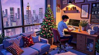 gentle rain  rainy lofi music that makes u more inspired to study, workwinter lofi~christmas lofi