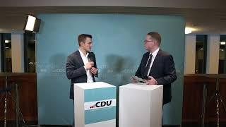 Florian Hummel im Social-Media-Studio am 79. Landesparteitag der CDU Baden-Württemberg