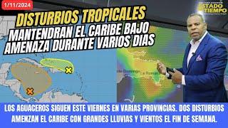 1 DE NOVIEMBRE. RIESGO DE TORMENTAS: EL CARIBE CENTRAL BAJO AMENAZA POR DISTURBIOS TROPICALES.