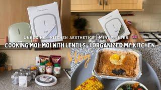 Reorganising my kitchen || How to cook moi-moi with Lentils. + Unboxing