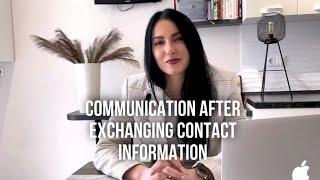 Communication after exchanging contact information | Kamila Agency | matchmaking | dating