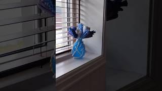DIY Vase with plastic bottle #DIYvase #howtomakevase #vasewithwastematerials #wastematerialcraft