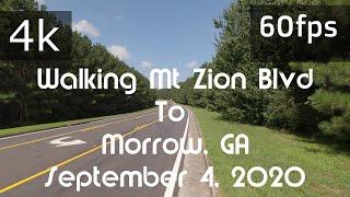 ⁴ᵏ⁶⁰️ Walking Mt Zion Blvd to Morrow, GA | Scenic Walk To Town (September 4, 2020)