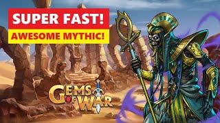 Gems of War 3x Pharaoh Khafru Best FAST Teams! Ironhawk killer?