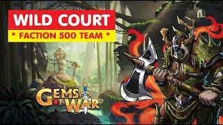 Gems of War WILD COURT Faction 500 Delve Guide and Best Team! Easy pure strategy!