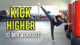 10-MIN WORKOUT FOR HIGHER KICKS (Follow Along) | Taekwondo