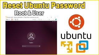 How To Reset Ubuntu 24 Forgotten Password on VMware طريقة تجاوز كلمة السر اوبانتو في حال نسيتها