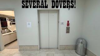 Cary NC: 3 Dover Elevators Weston One with a ride on a broken Elevator