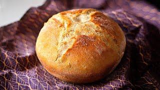 4 Ingredients! NO Knead Bread: Everyone can make this homemade bread!