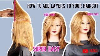  DIY  ️  LAYERED HAIRCUT / Coupe de cheveux à réaliser soi-même