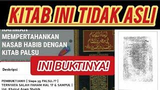 Stop Membela Nasab Habib Dengan Kitab Palsu⁉️Fakta Imiah Bahwa Kitab Ini Tidak Asli