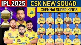 IPL 2025 | Chennai Super Kings 2025 Squad | CSK New Players 2025 | CSK 2025 Squad |2025 IPL CSK Team