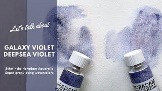 Galaxy and Deepsea Violets (Schmincke Super-granulating Watercolors)