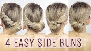 4 EASY ELEGANT SIDE BUN HAIRSTYLES  medium and long hairstyles