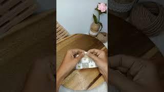 Keranjang mini bentuk LOVE dari kertas #origami #origamicraft #diy