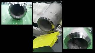 [DCSENG/S-CUTTER] 슈퍼듀플렉스 / SUS 304 SCH160 절단 및 면취 영상(Super Duplex pipe cutting and beveling)