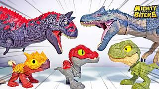 NEW Jurassic World Dinosaur Toys! Mighty Little Biters, Hammond Collection Allosaurus, Spinosaurus