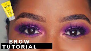 Using Got2B Glued in my brows | LAMINATED BROW LOOK | Tanesaluvluv