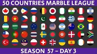 50 Countries Marble Race League Season 57 Day 3/10 Marble Race in Algodoo