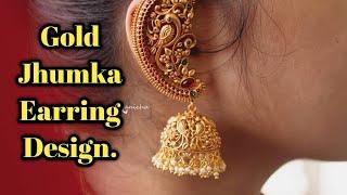 Gold Jhumka Earring Design | DESIGNER GOLD JHUMKA | JHUMKA EARRING DESIGNS 2020