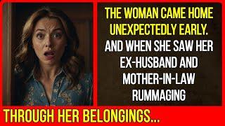 The woman came home unexpectedly early. And when she saw her ex-husband and mother-in-law rummaging