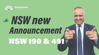 NSW new Announcements:   NSW 190 & 491 Visa Update – What You Need to Know!