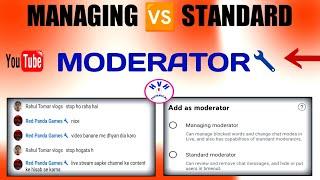 How to use moderation tools | Standard moderator and Managing moderator on YouTube live stream