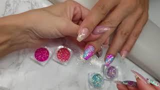 HOW TO DO GLITTER OMBRE NAILS with gel / Merlin nails / Online Nail Courses Video tutorial