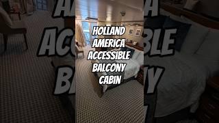 Holland America Nieuw Amsterdam Balcony Cabin Tour (Accessible Stateroom)