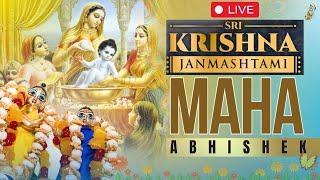 Sri Krishna Janmashtami MAHA ABHISHEK and MAHA AARTI LIVE || ISKCON Delhi