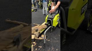 RYOBI 40V HP Kinetic Log Splitter - 150 per Charge #ryobitools #homedepot #equipexpo