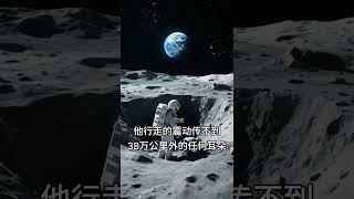 他行走的震动传不到38万公里外的任何耳朵