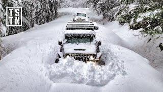 EXTREME Winter Snow Storm Camping Off-Road (TOO DEEP!)