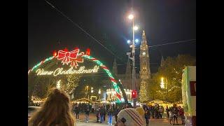 VIENNA  AUSTRIA  2022: CHRISTMAS MARKET, WIENER CHRISTKINDLMARKET/  Travelling  pinay deutsch vlog