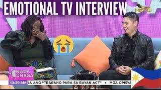 Liz cried buckets on our first LIVE TV broadcast interview in the Philippines. Net 25 Kada Umaga