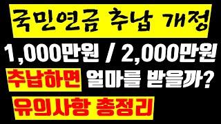 7-6.국민연금 추납제도 개정, 유의사항, 조심해야 할 것들 총정리(추후납부 개정)(추후납부 신청)(노령연금)(기초연금)(추후납부 폐지)(국민연금 연계감액)(30만원)