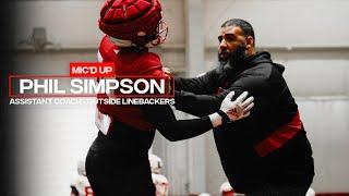 MIC'D UP: Inside the Huskers' OLB Room with Coach Phil Simpson