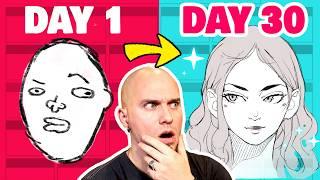 Learn to draw FACES in 30 DAYS! ️ (exercises + schedule)