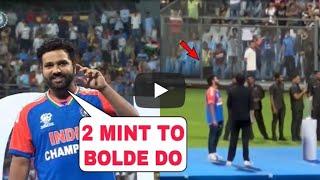 Rohit Sharma interview at Wankhede stadium! Asked crowd to silence