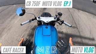 Intro to the next build! Moto Vlog Honda CB750 cafe racer | exhaust | sound | CB750 cafe racer