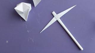 Make a paper pickaxe in a few minutes using a few pieces of paper