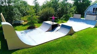 MY BRAND NEW $63,578 BACKYARD SKATEPARK!!!