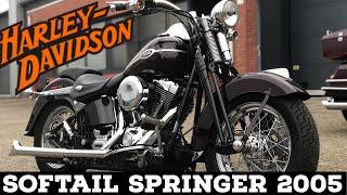 2005 softail springer classic Harley Davidson FLSTSC Vance & Hines Fishtail Exhaust Burgundy Red