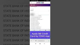 Apply SBI Credit Cards through YONO App