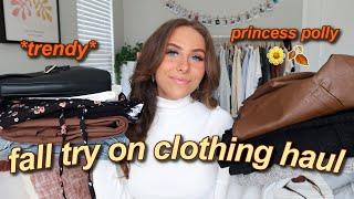 HUGE FALL PRINCESS POLLY TRY ON CLOTHING HAUL 2022 | fall wardrobe essentials + trends !!