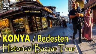 Walking Tour in to Historical Bazaar | Konya Bedesten Çarşısı 4K